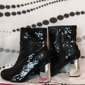 Scaled High Fashion Chunky Boots